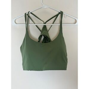 Fabletics Motion365 Olive Green Bra High Waisted Leggings Pockets Women S